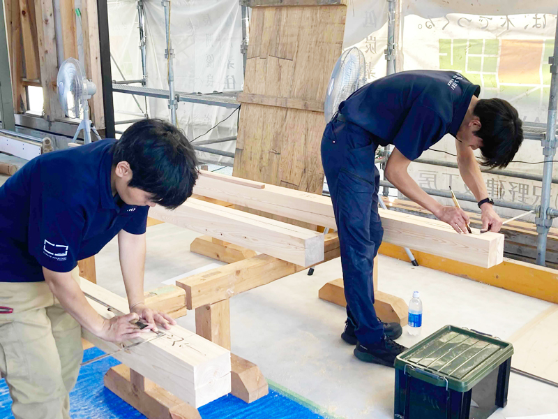 大工塾 実技研修の様子2