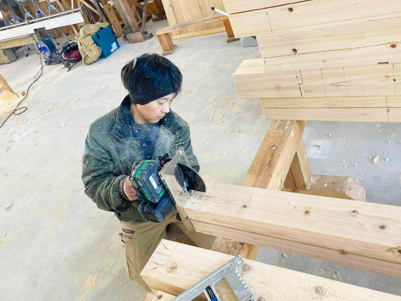 大工塾 実技研修の様子7